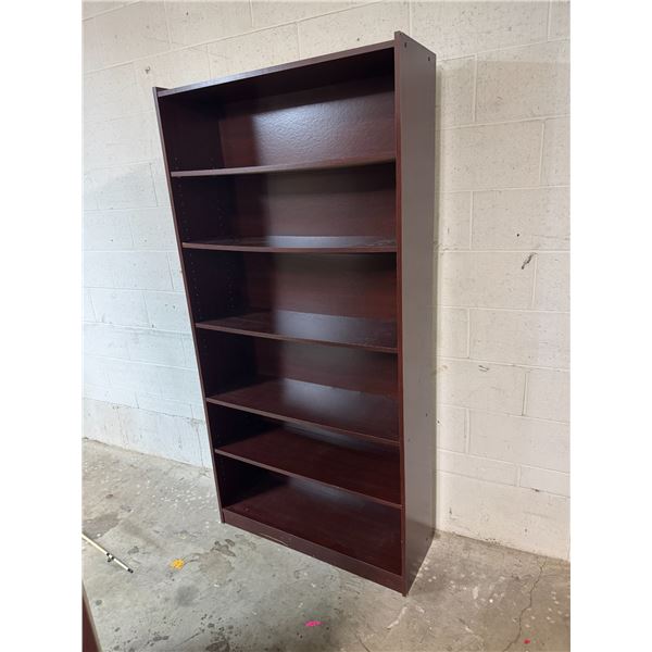 Bookshelf measures 35 3/4 x 12 inches 70" tall