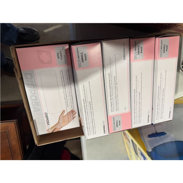 Disposal med vinyl powder, free medical examination gloves small