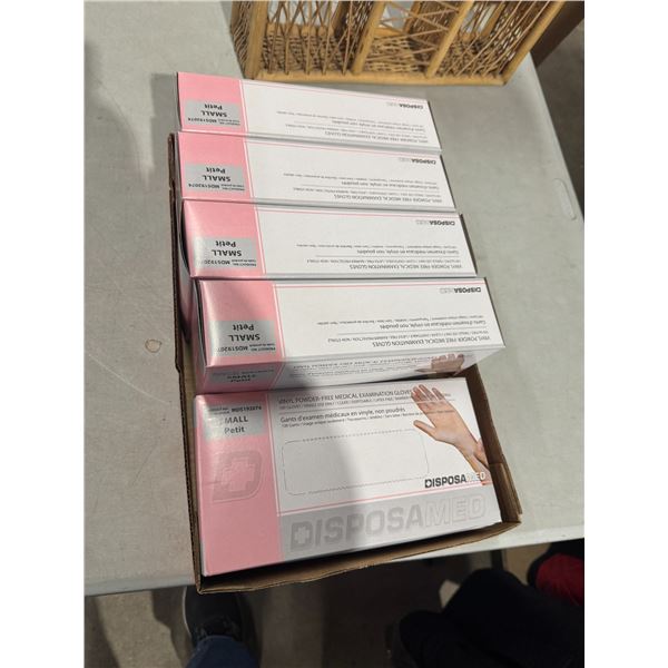 Disposal med vinyl powder, free medical examination gloves small