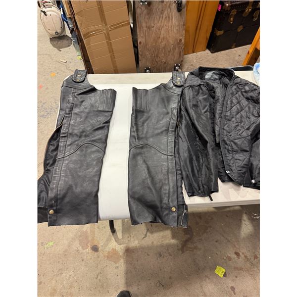 Boutique of leathers, small chaps and jacket liner
