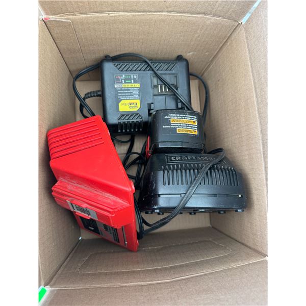 Battery chargers, and one battery