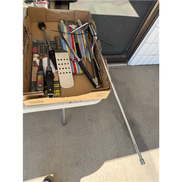 Barbecuing items and other