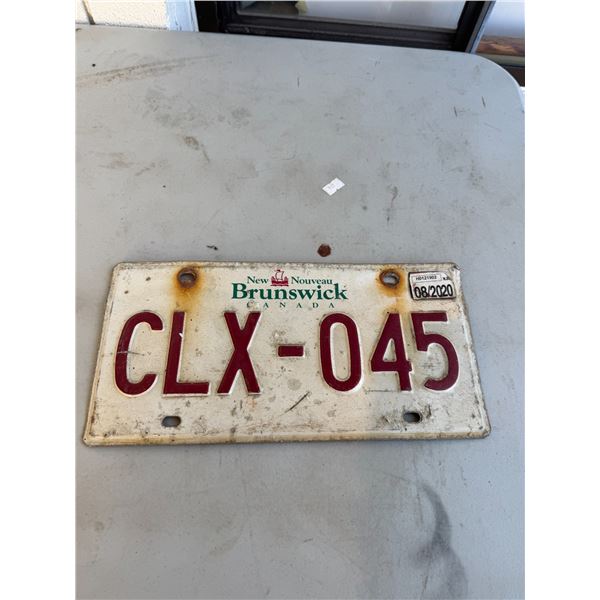 New Brunswick license plate