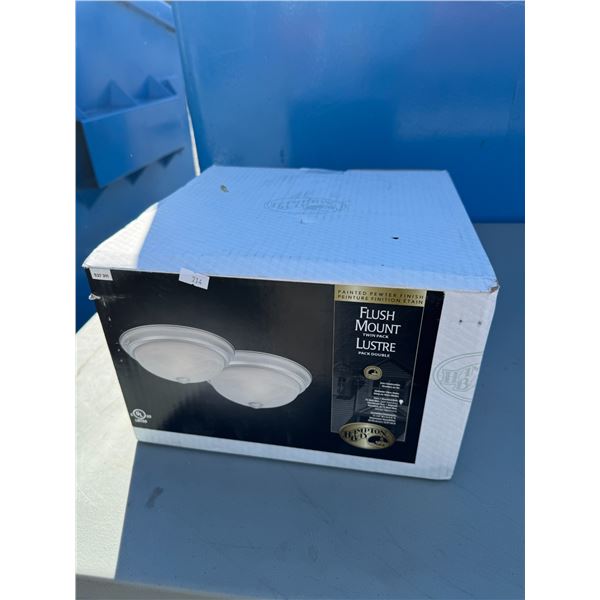 New, twin pack flush mount Hampton Bay fixtures