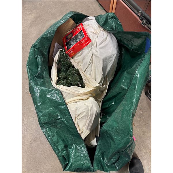 Christmas tree and tree topper