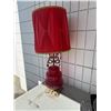 Image 1 : Vintage red glass lamp