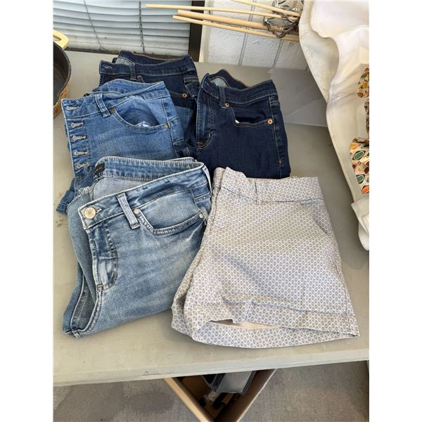 Jeans and one pair of shorts, size 10