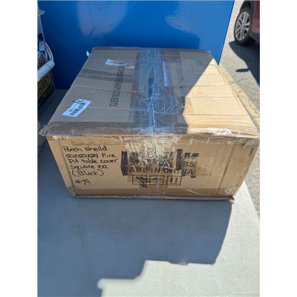 Porch shield 50 x 50 x 24 fire pit table cover square XL black