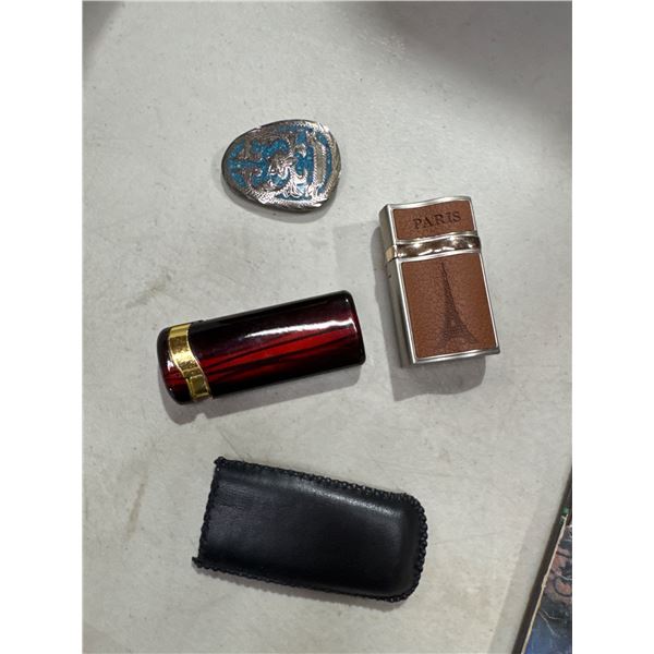 Lighters and belt buckle