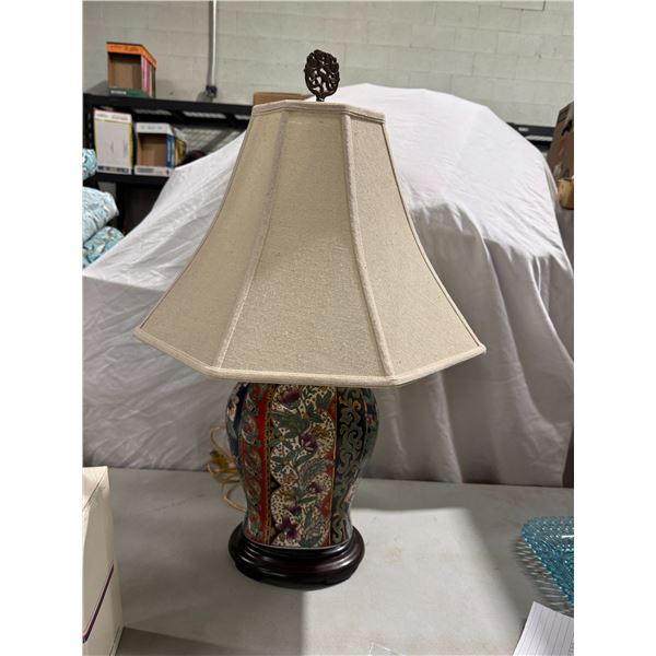 Vintage hand painted Asian lamp