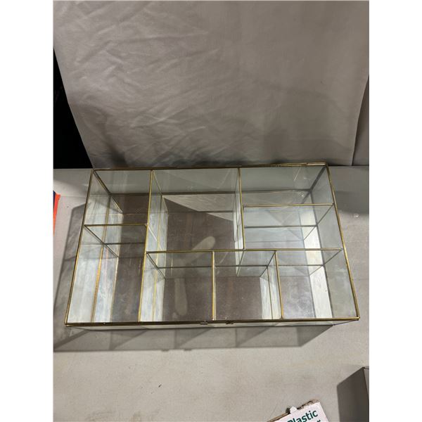 Small mirrored display shelf
