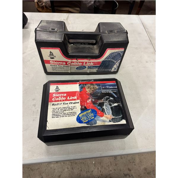 Cable link tire chains