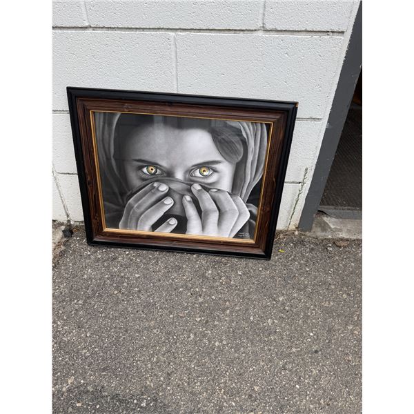 Girl with green eyes artwork