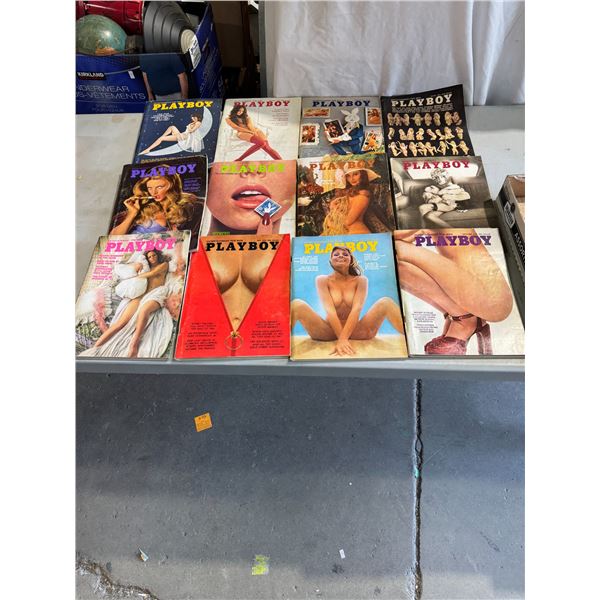 Vintage 1973 Playboy magazines