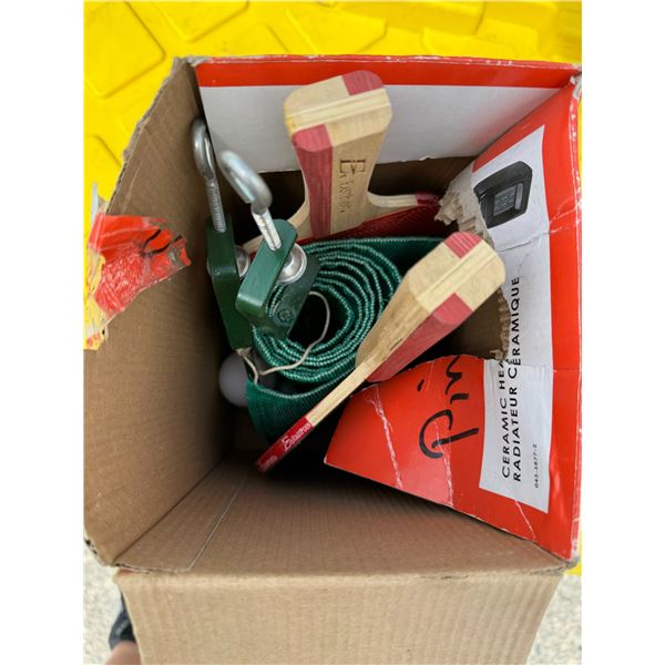 Ping-pong, paddles, net and balls