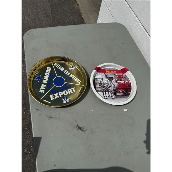 Vintage beer tray, and other tray