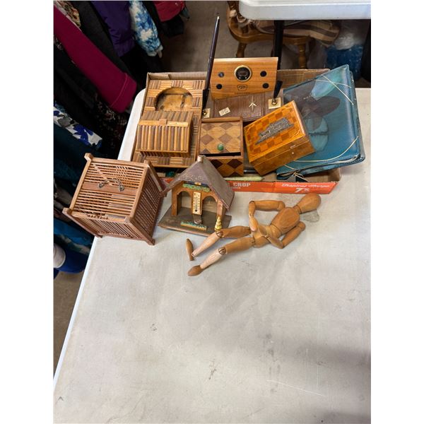 Assorted  boxes and other items