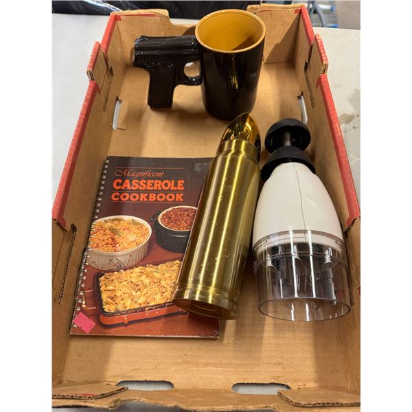 Mug, thermos chopper and cookbook