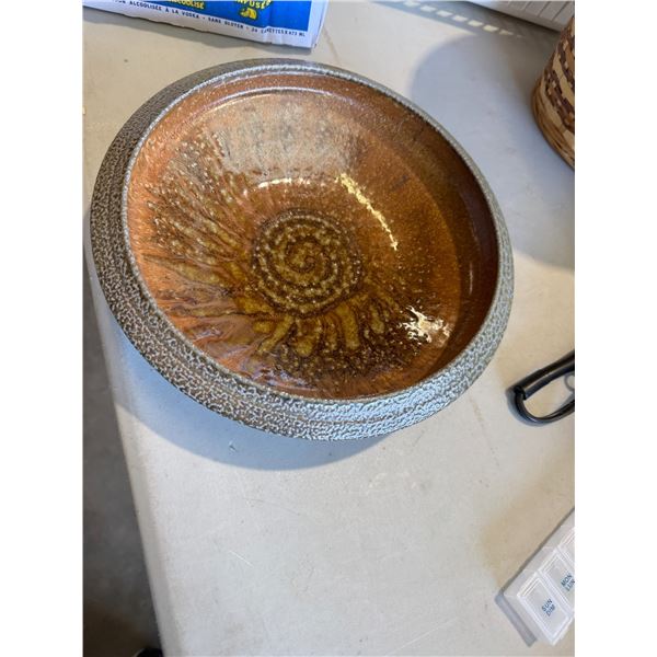 Signed pottery bowl