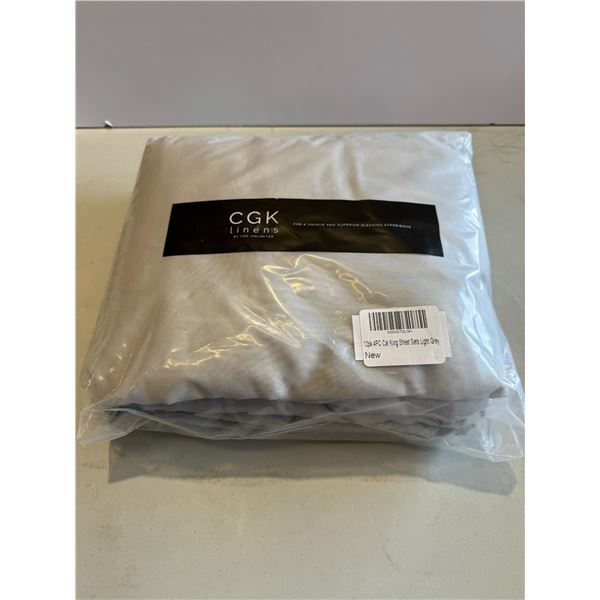 CGK linens California king sheet set light grey