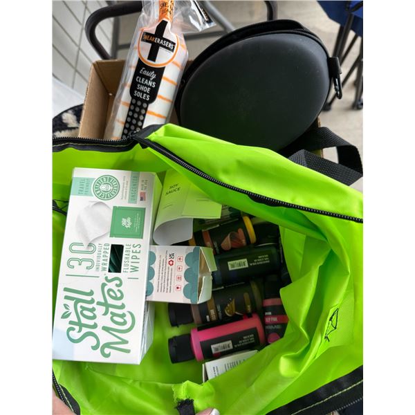 Shoe soul, cleaners, flushable wipes, and Drafting paint