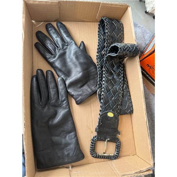 Gloves and belt