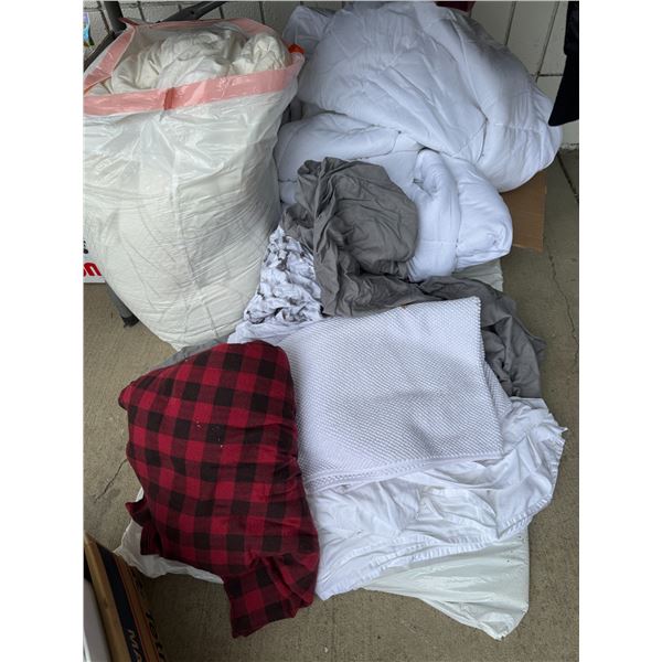 Lot of blankets, etc.