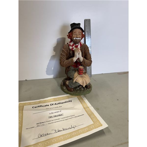 Red Skelton's my thanks, limited edition, figuring with certificate