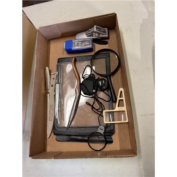 Magnifying items letter openers, etc.