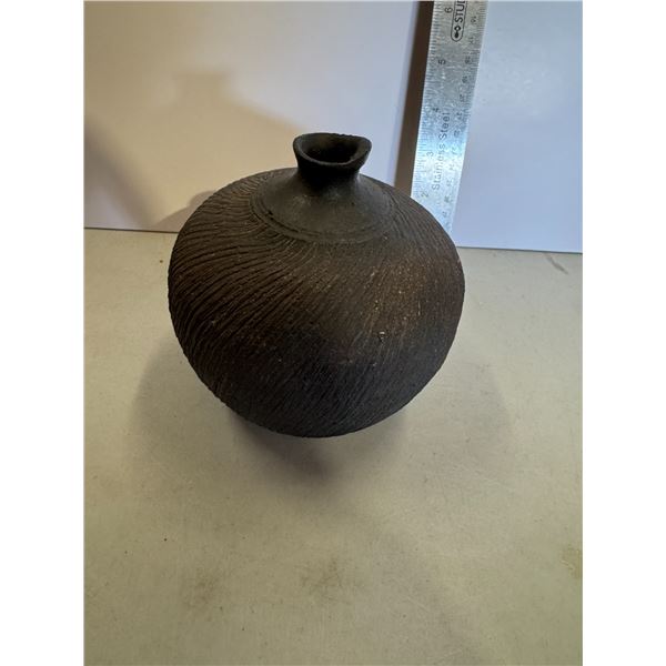 Signed pottery vase