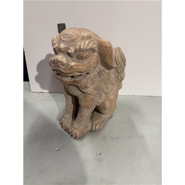 Carved  lion sculpture