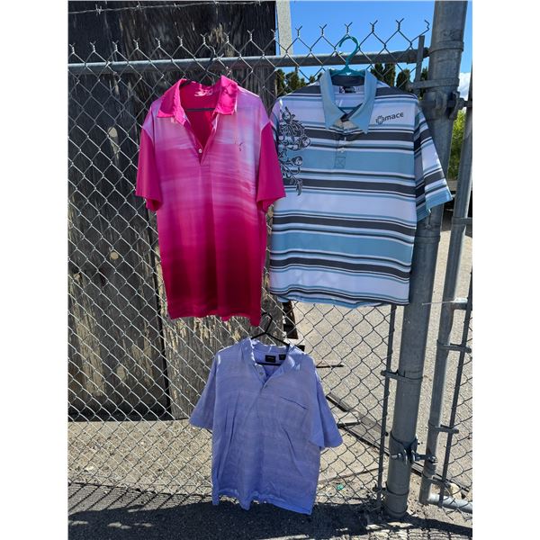Golf shirts, size large