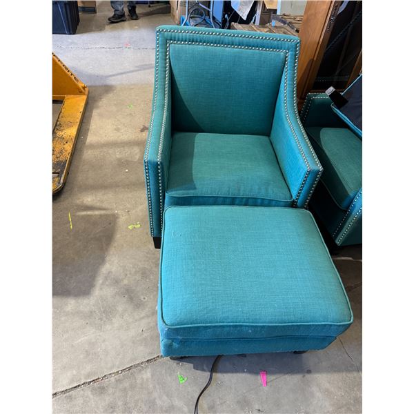 Accent Chair with Stool