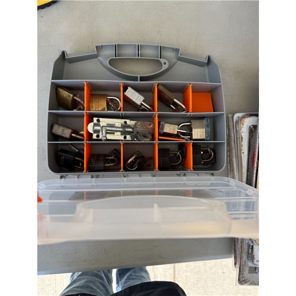 Locks and keys in storage case