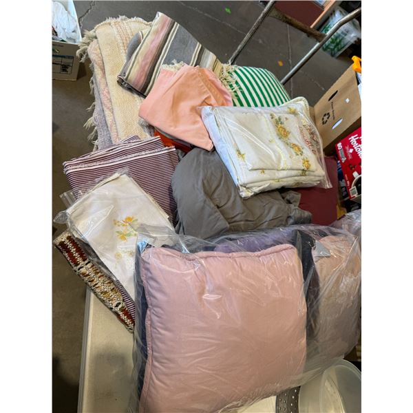 Linens and cushions sheets, etc.