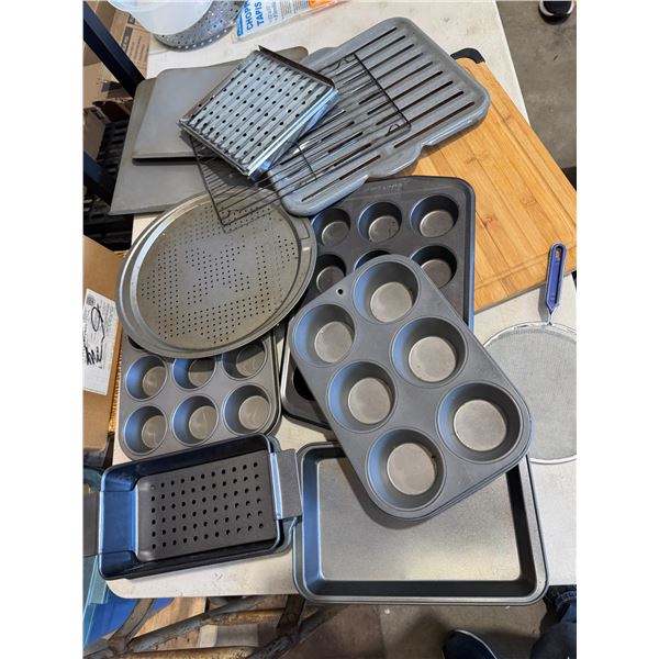 Baking pans, and cutting board
