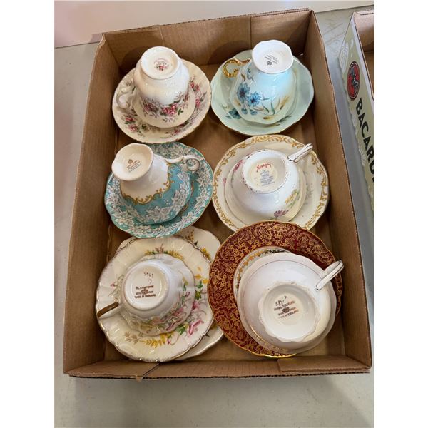 Teacups and saucer, Royal Albert, Royal, Stafford, and Moore