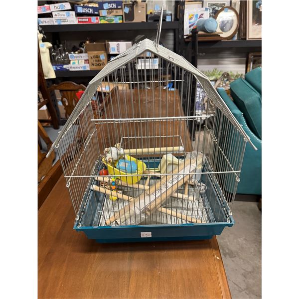 Bird cage and contents
