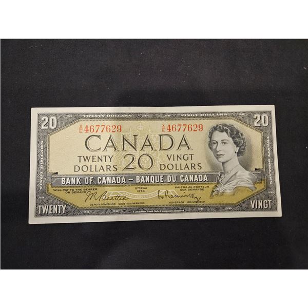 1954 $20 Canadian bill