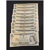 Image 1 : 10x 1973 $1 Canadian bills