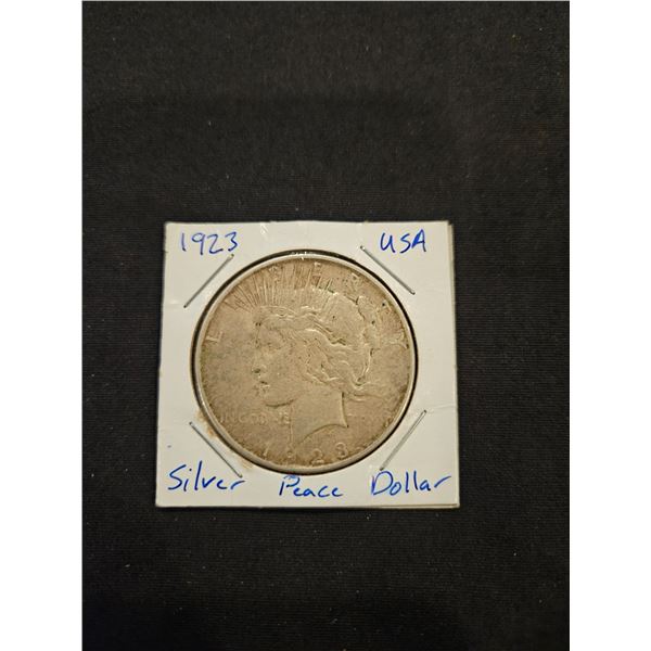 1923 Silver USA Peace Dollar