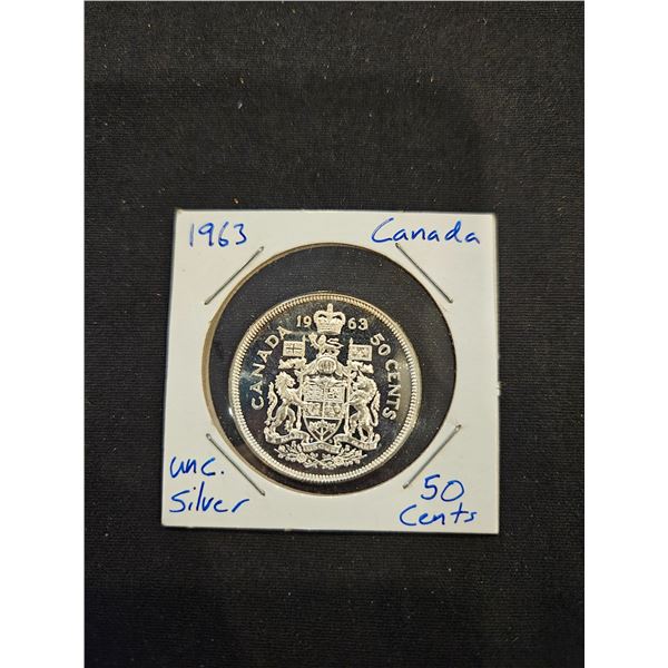 1963 Silver Canadian 50cents