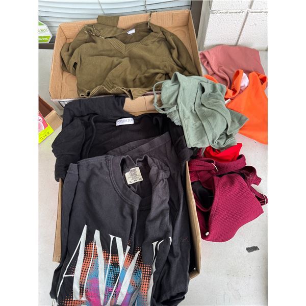 Bathing suit, tops and bottoms and other T-shirts assorted sizes