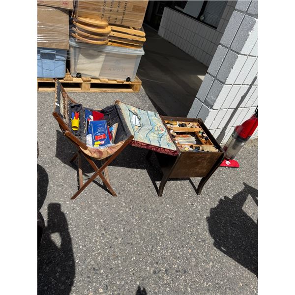 Sewing stool and stand