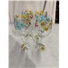 Image 1 : Hand painted wine glasses