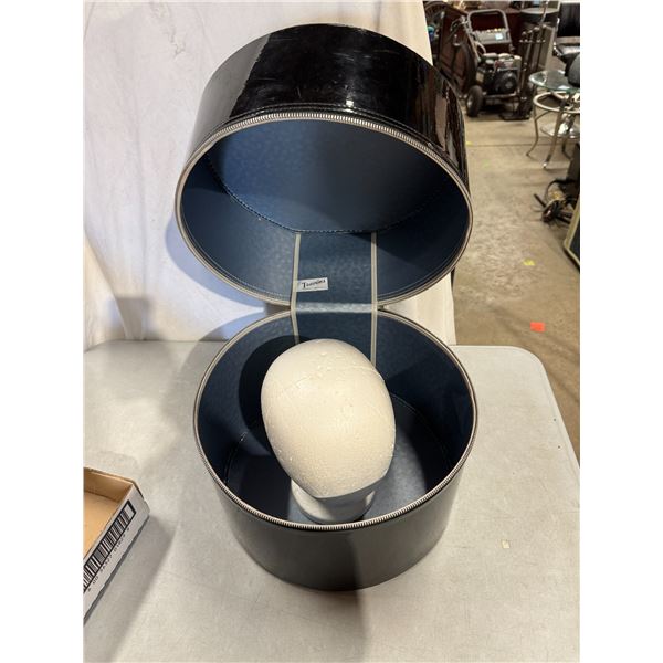 Vintage Travirns hot box with Styrofoam hat head