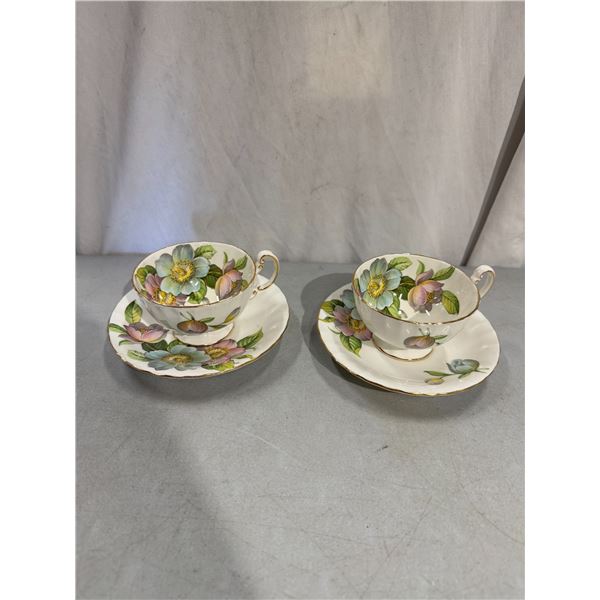 Aynsley tea cups , and saucers