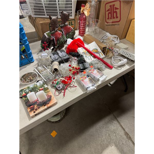 Christmas decor with storage boxes