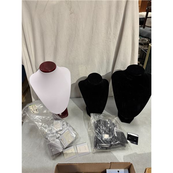 Jewelry displays and earring holders