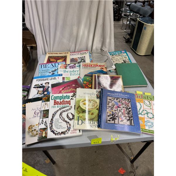 Crafting bead, stitching, and other books